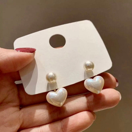 PEARL|Heart Drop Earrings| Elegant Jewellery for Women| Pearl Earrings UK| Heart Shaped Earrings| Summer Jewellery|Gifts For Her