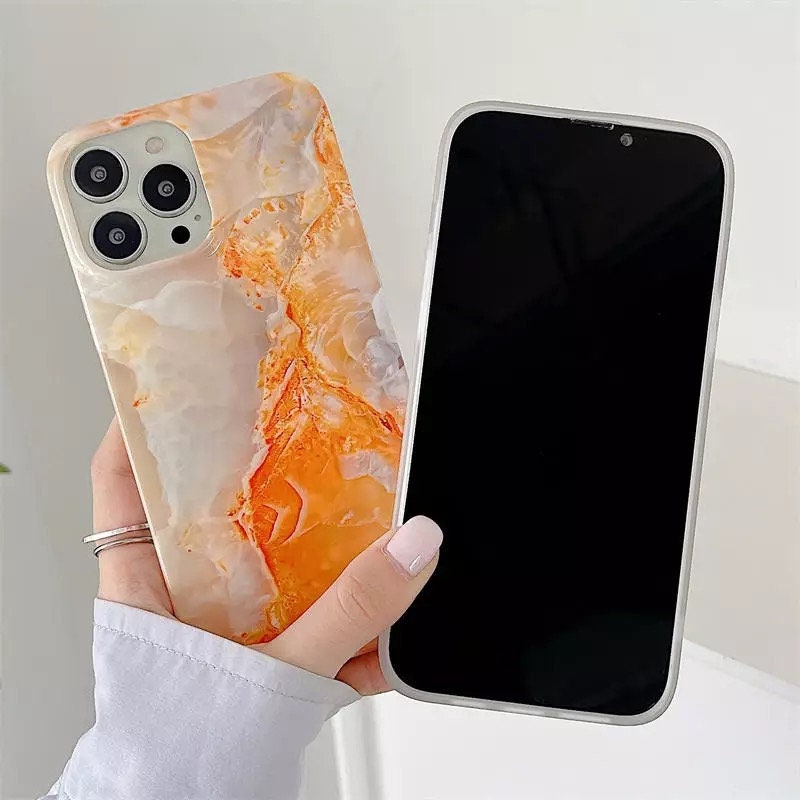 DREAM|Orange Marble iPhone Case for iPhone 11 |iPhone 12 |iPhone 13 |iPhone XR|iPhone 7/8| Marble Phone Case for iPhone 13| Gifts for Her