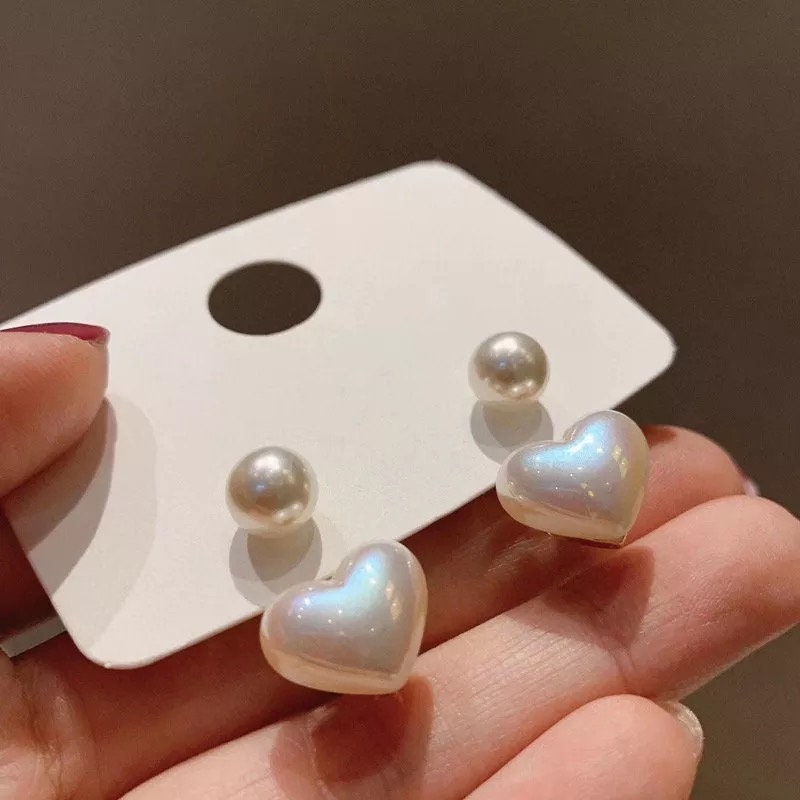 PEARL|Heart Drop Earrings| Elegant Jewellery for Women| Pearl Earrings UK| Heart Shaped Earrings| Summer Jewellery|Gifts For Her